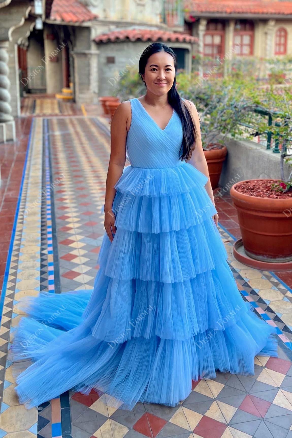 Sky Blue Designer Gown