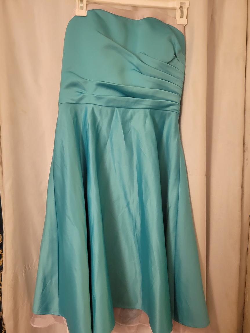 MoriLee Size 12 Prom Turquoise Blue Cocktail Dress on Queenly