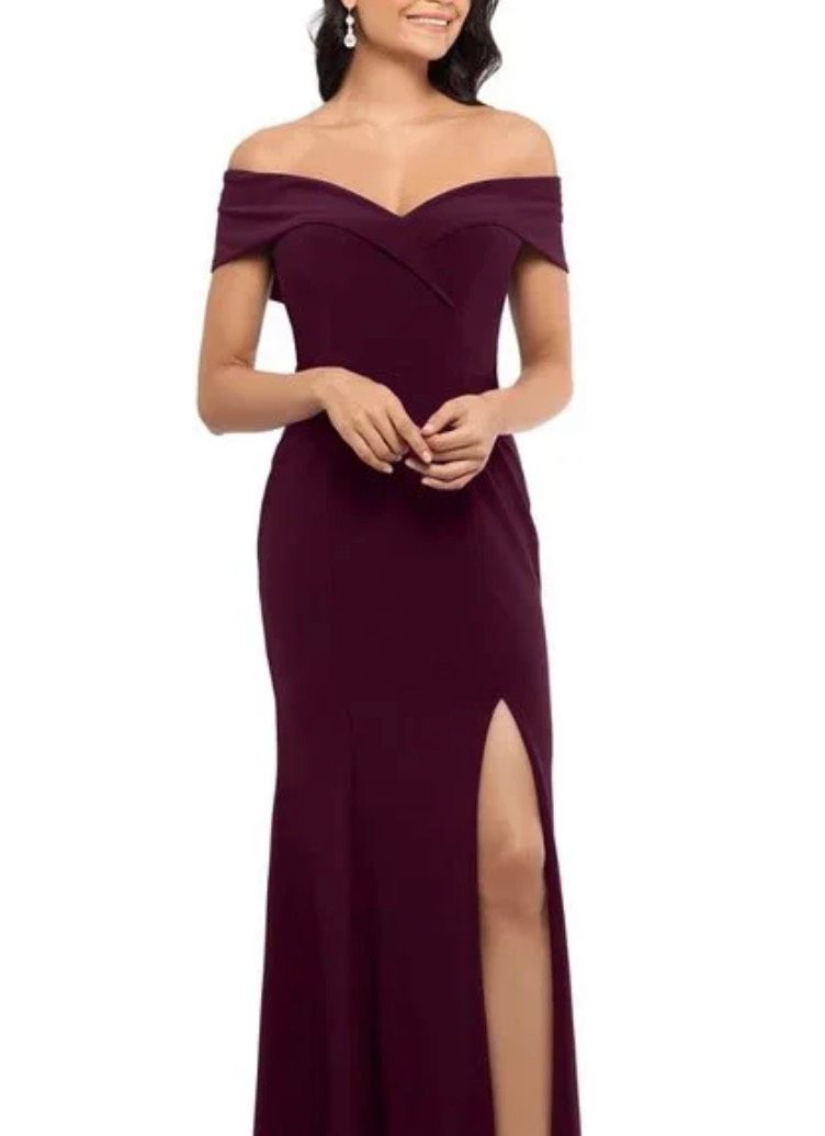 Plus Size 16 Burgundy Red Mermaid Dress on Queenly