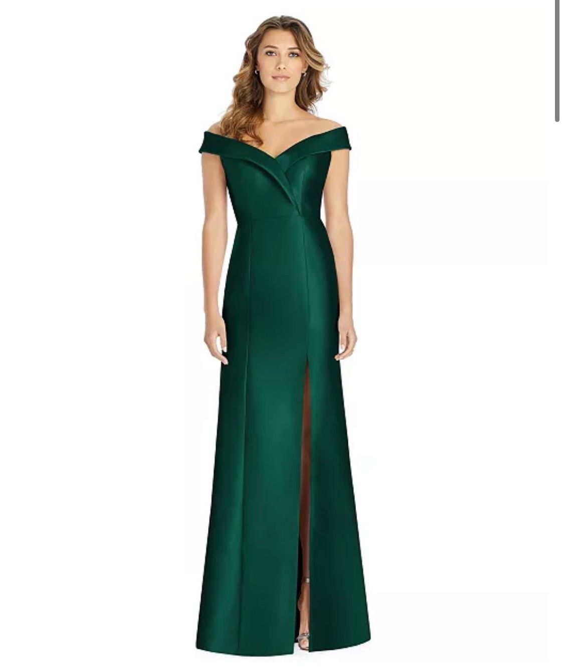 Plus Size 16 Satin Emerald Green Mermaid Dress on Queenly