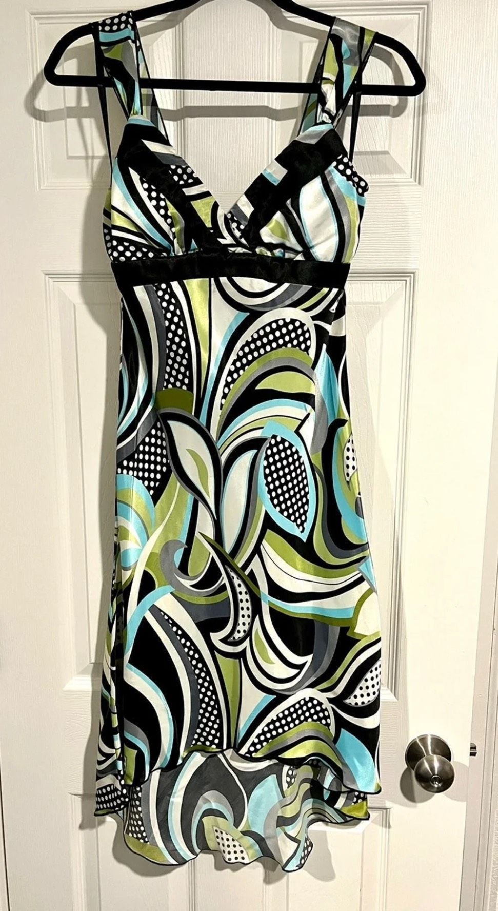 Size 8 Turquoise Multicolor Floor Length Maxi on Queenly