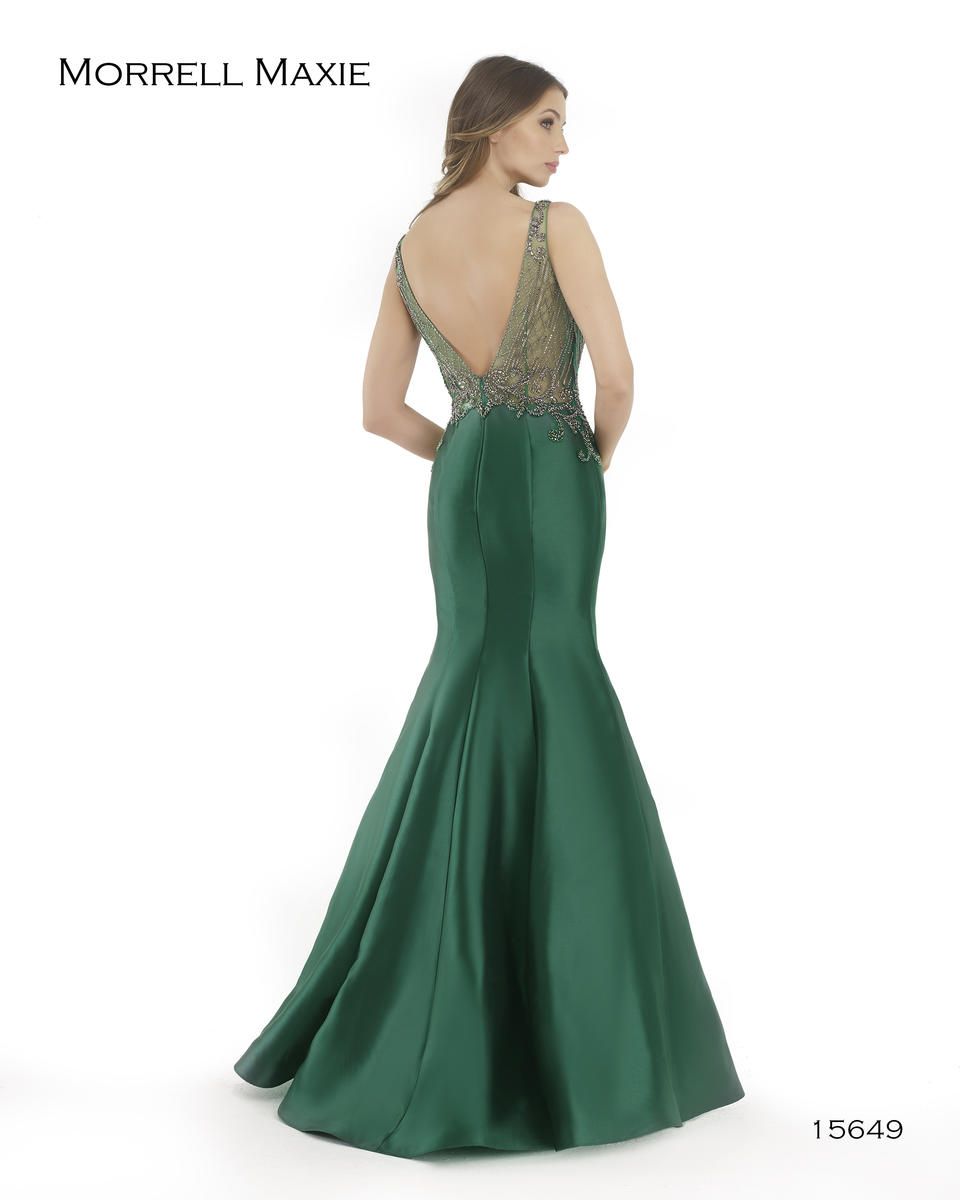 Style 15649 Morrell Maxie Size 8 Satin Emerald Green Mermaid Dress on Queenly