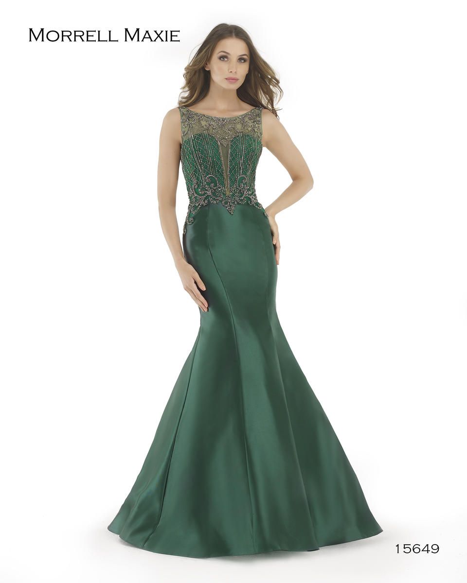 Style 15649 Morrell Maxie Size 8 Satin Emerald Green Mermaid Dress on Queenly