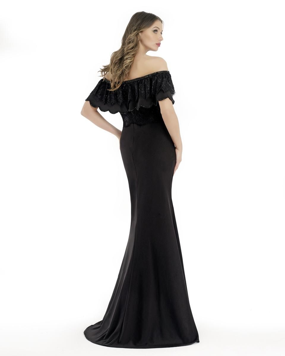 Style 15638 Morrell Maxie Size 6 Lace Black Mermaid Dress on Queenly