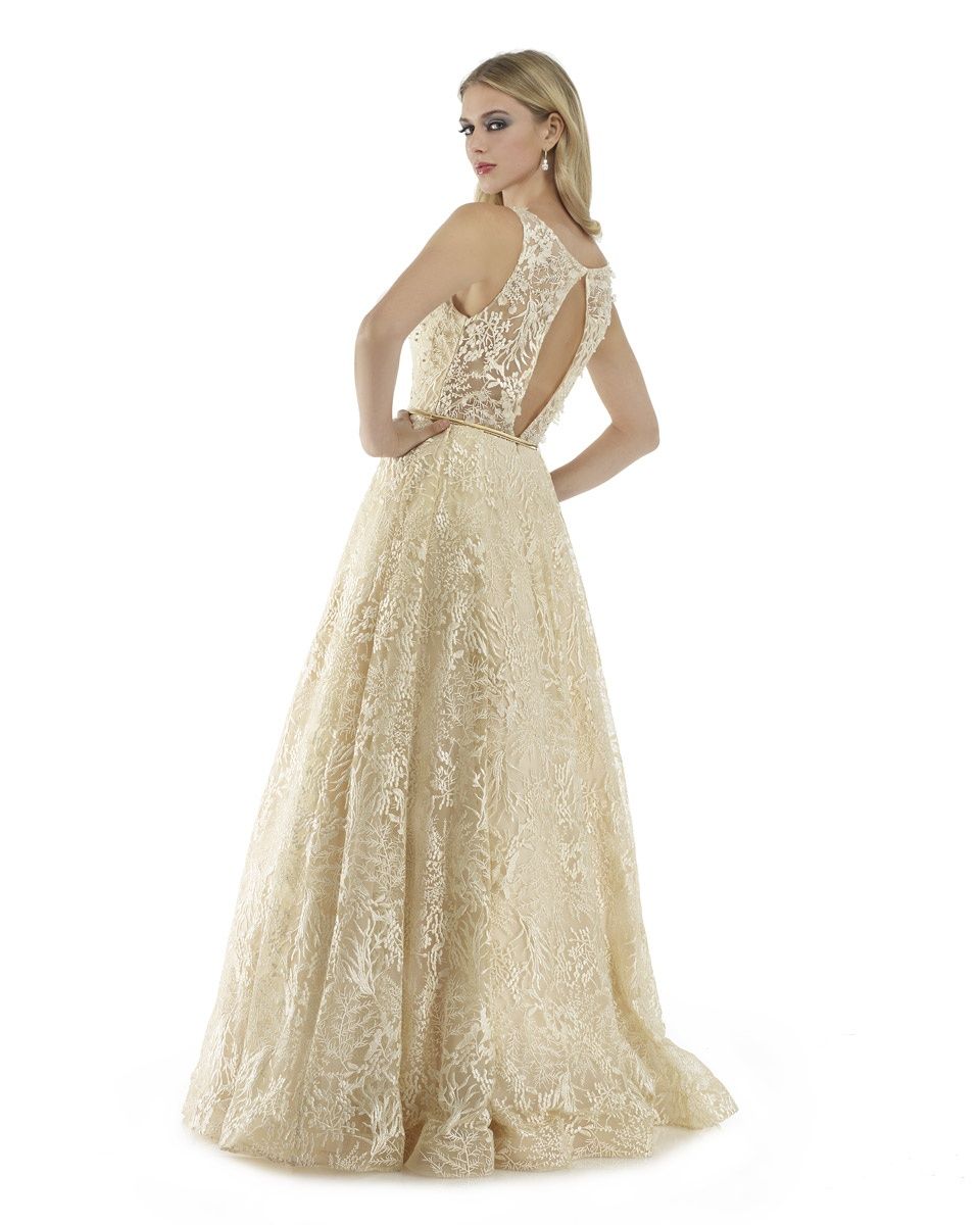 Style 15904 Morrell Maxie Size 14 Pageant Gold Ball Gown on Queenly