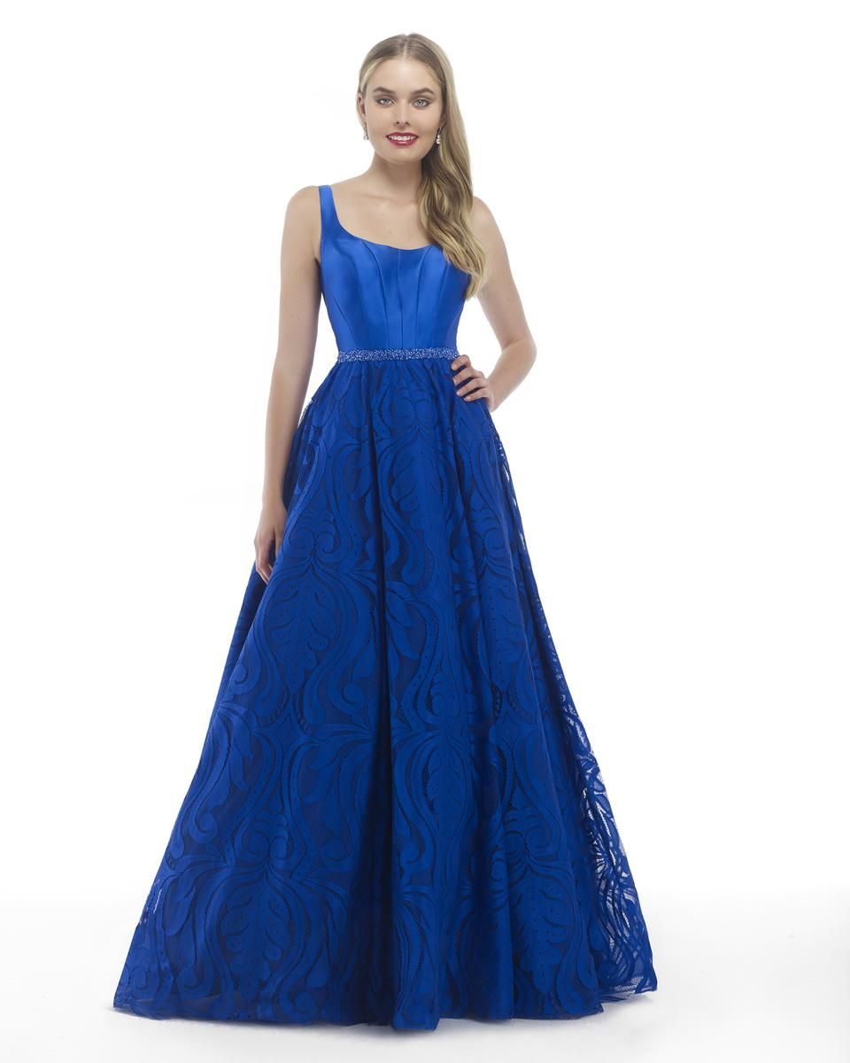 Style 15798 Morrell Maxie Plus Size 18 Lace Royal Blue Ball Gown on Queenly