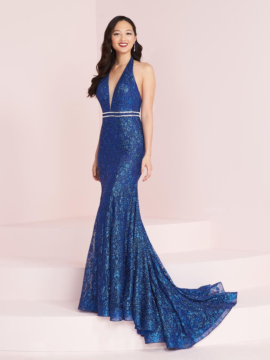 Style 14010 Panoply Size 8 Lace Royal Blue Mermaid Dress on Queenly