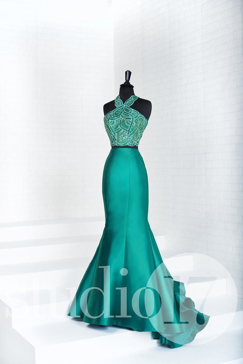 Style 12652 Studio 17 Size 6 Emerald Green Mermaid Dress on Queenly