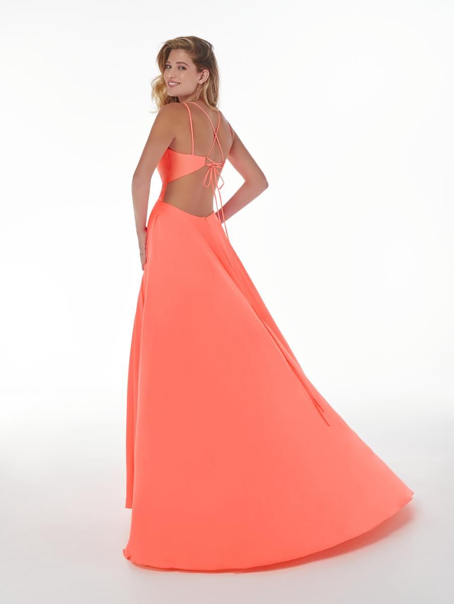 Style 12863 Studio 17 Size 2 Lace Coral Ball Gown on Queenly