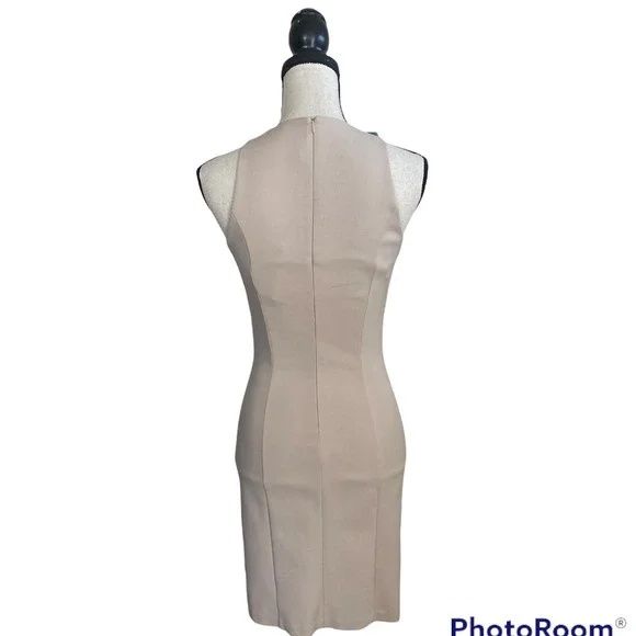 AMEN Size 4 Pageant Interview High Neck Nude Cocktail Dress on Queenly