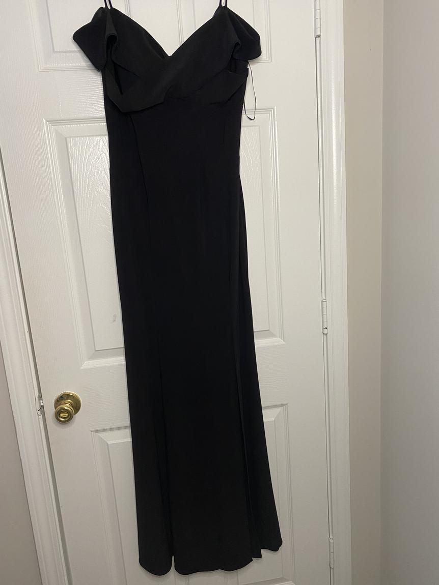 Size 10 Off The Shoulder Black Floor Length Maxi on Queenly