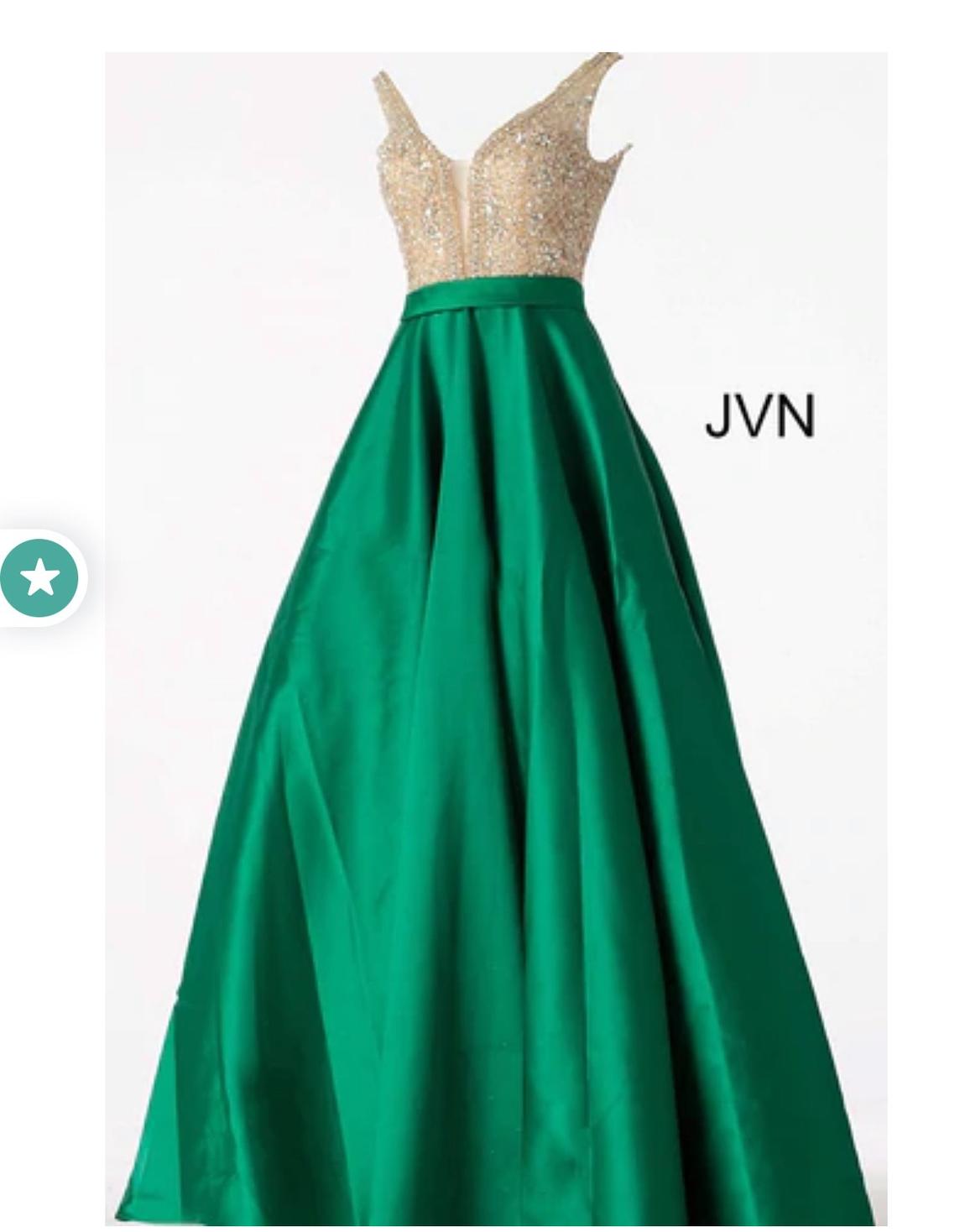 Jovani Size 6 Emerald Green Ball Gown on Queenly