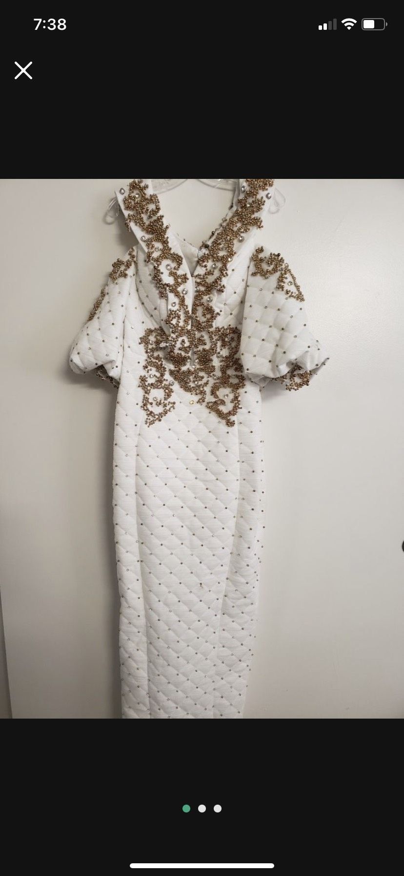 Size 12 White Floor Length Maxi on Queenly
