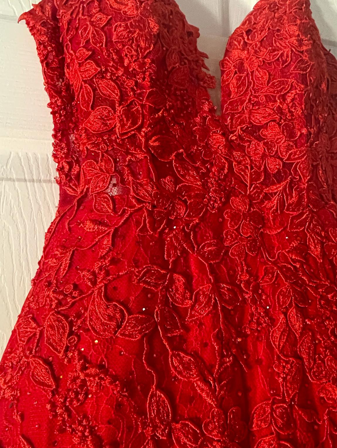Amarra Size 4 Prom Red Mermaid Dress on Queenly