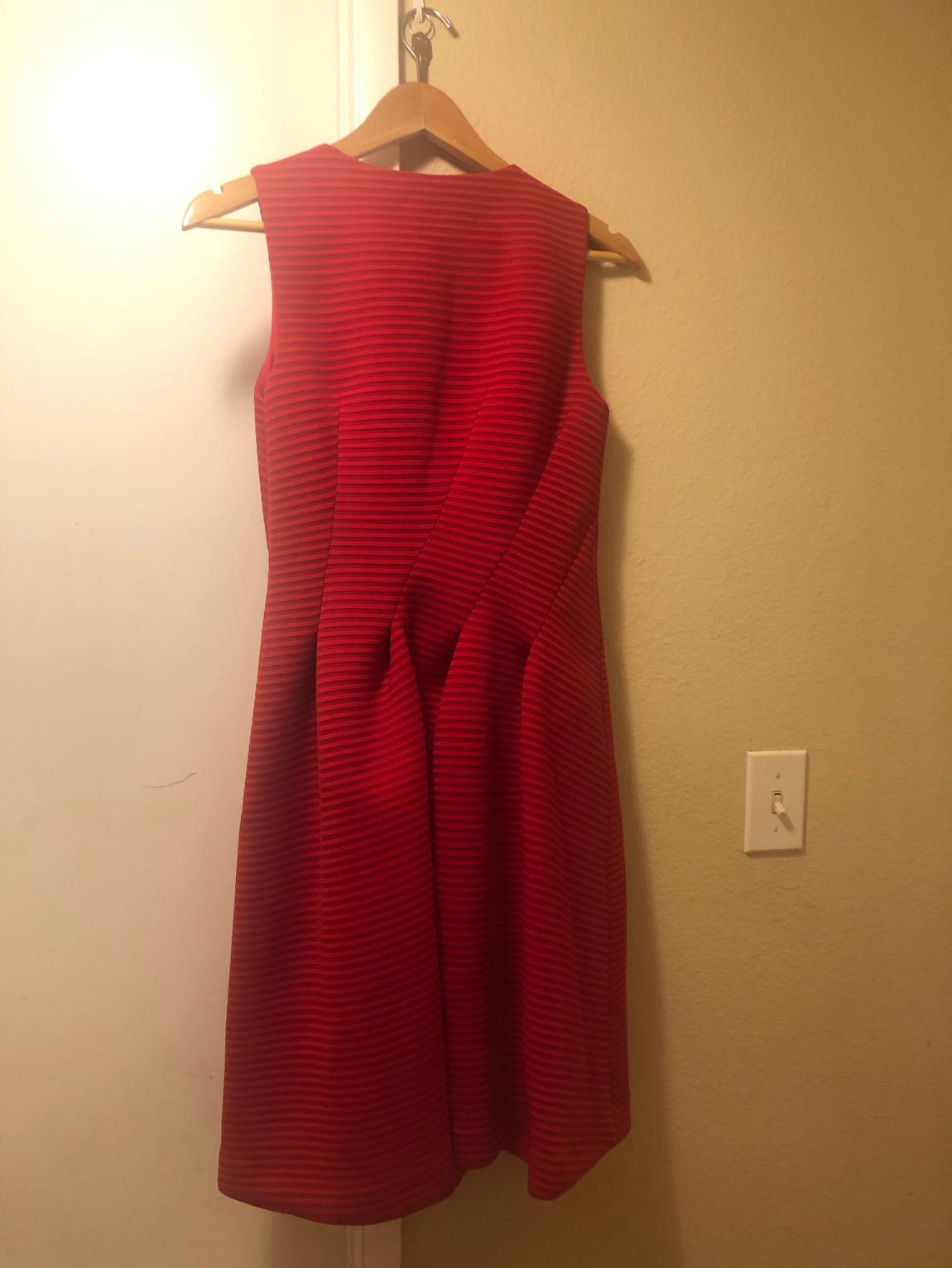CALVIN KLEIN Size 6 Red A-line Dress on Queenly
