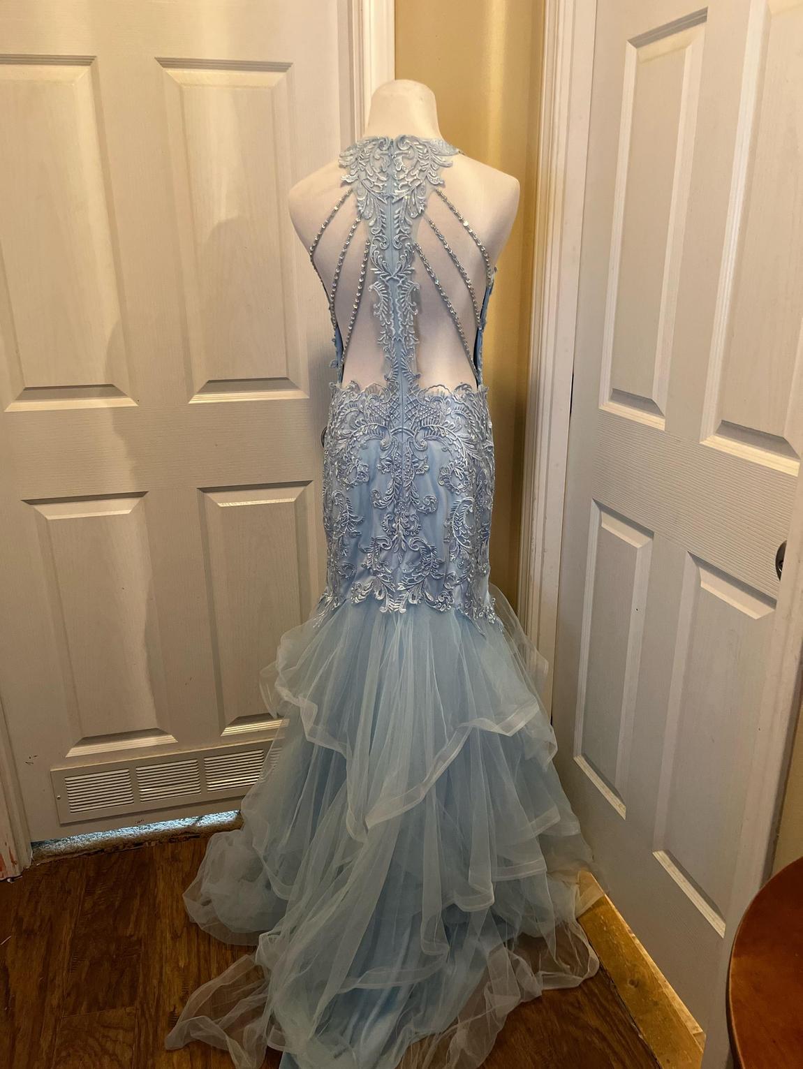 Size 8 Light Blue Mermaid Dress on Queenly