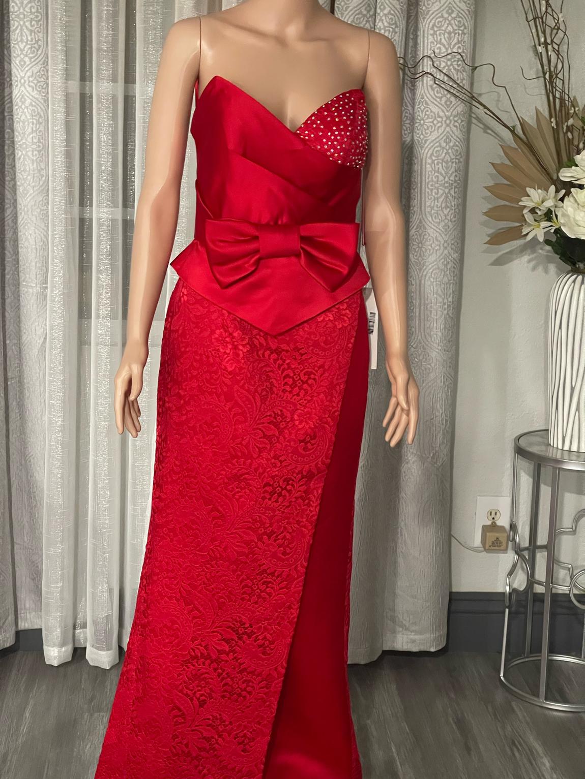 New dress Jovani Size 6 Red Floor Length Maxi on Queenly