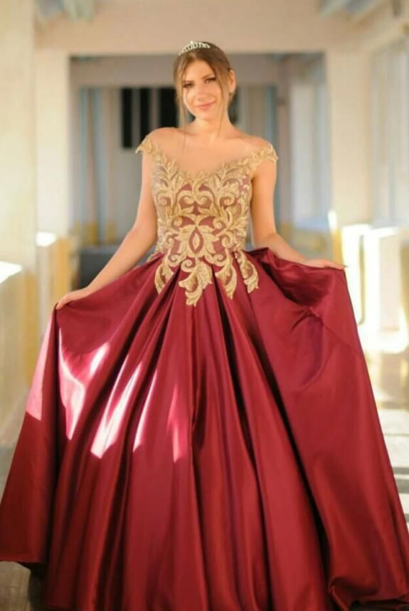 Size 6 Prom Lace Red Ball Gown on Queenly