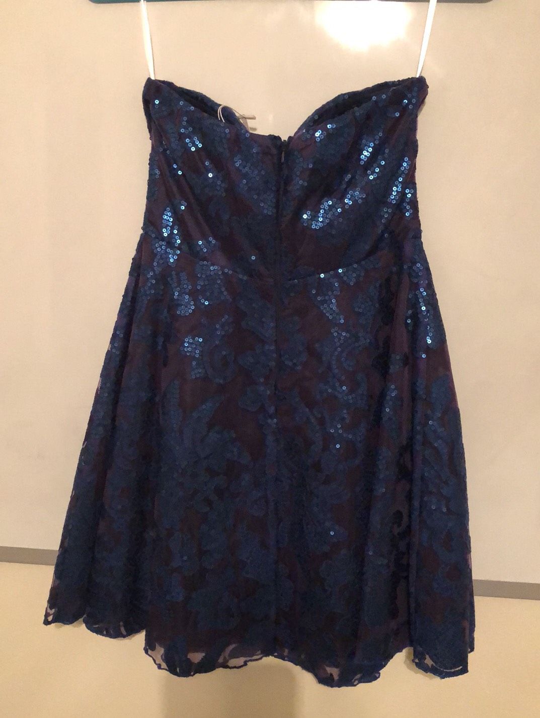 Size 2 Lace Blue Cocktail Dress on Queenly
