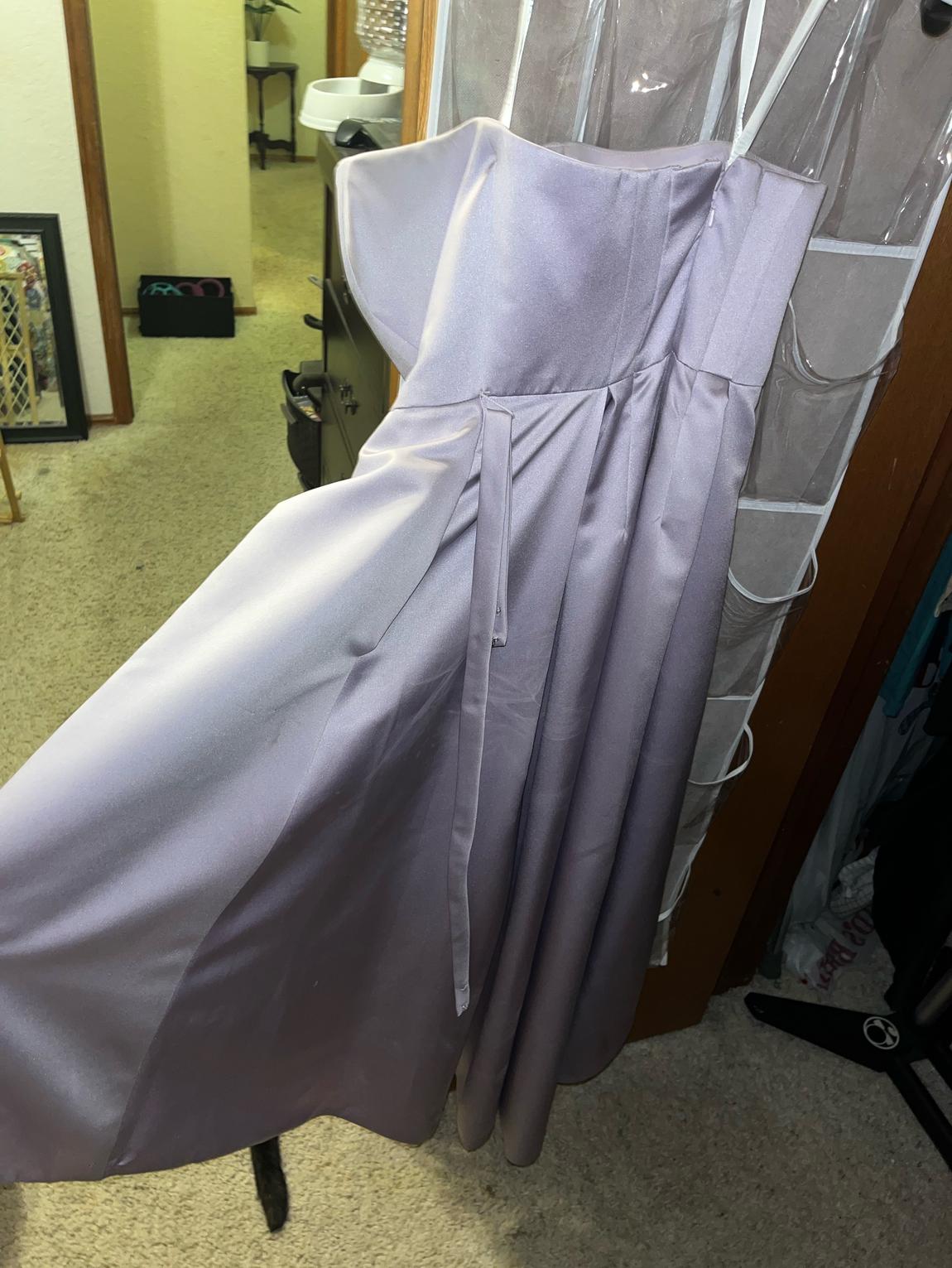 David's Bridal Size 10 Bridesmaid Purple Floor Length Maxi on Queenly
