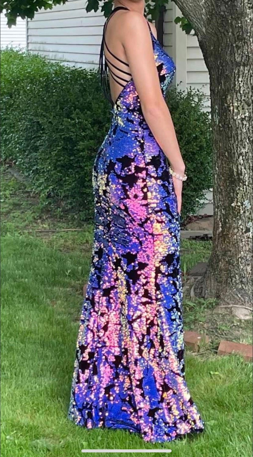 Size 4 Prom Multicolor Mermaid Dress on Queenly