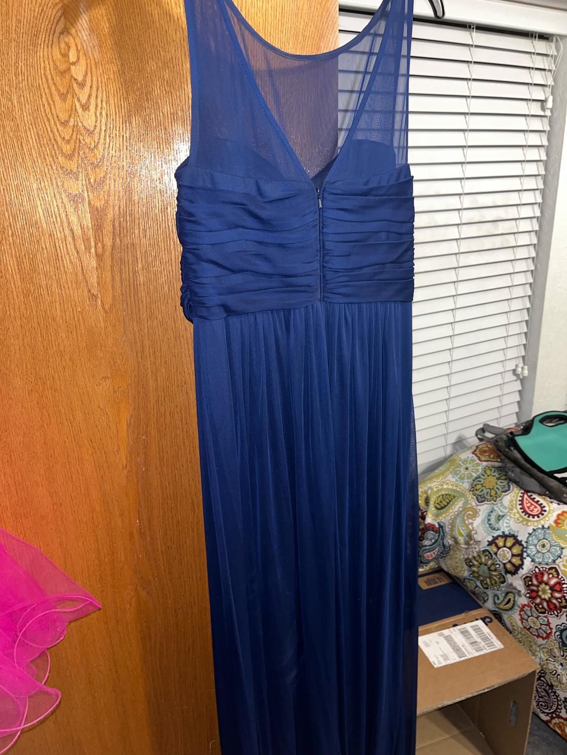 David's Bridal Size 8 Blue A-line Dress on Queenly