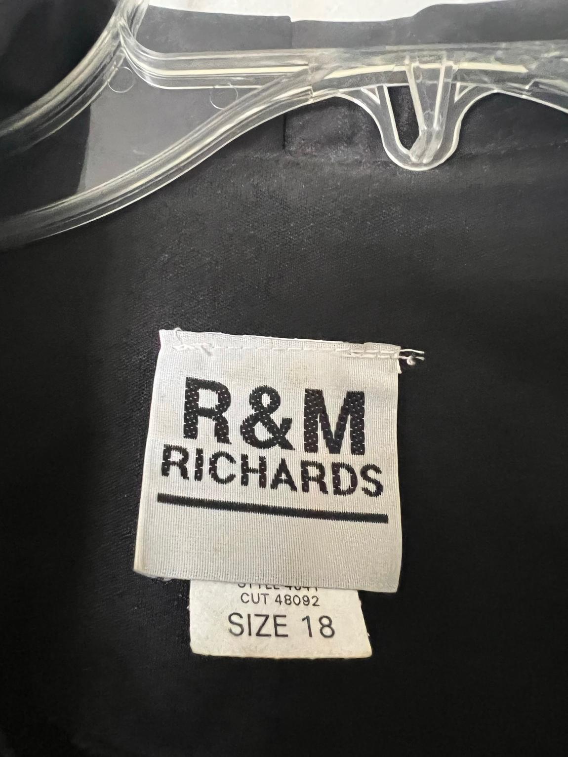 R&M Richard Top & Jones New York Skirt Plus Size 18 High Neck Satin Black Floor Length Maxi on Queenly