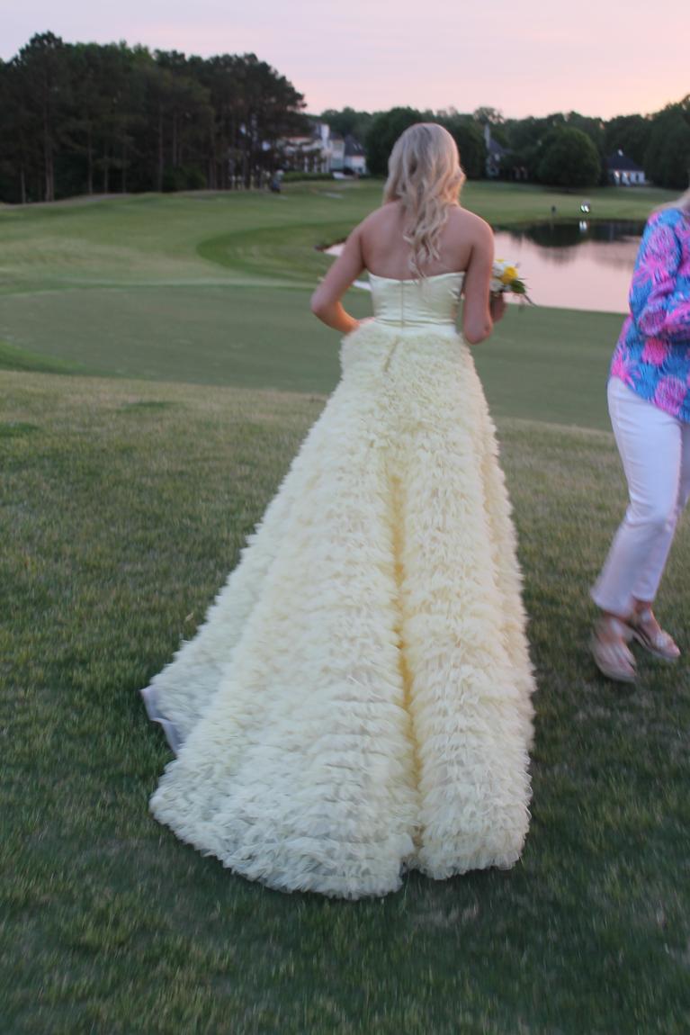 Sherri Hill Size 4 Prom Yellow Ball Gown on Queenly