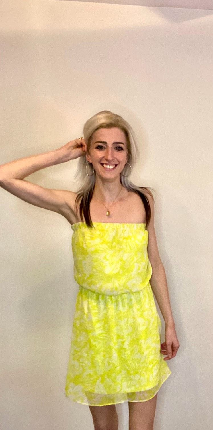 Express Yellow Size 0 Tulle Cocktail Dress on Queenly