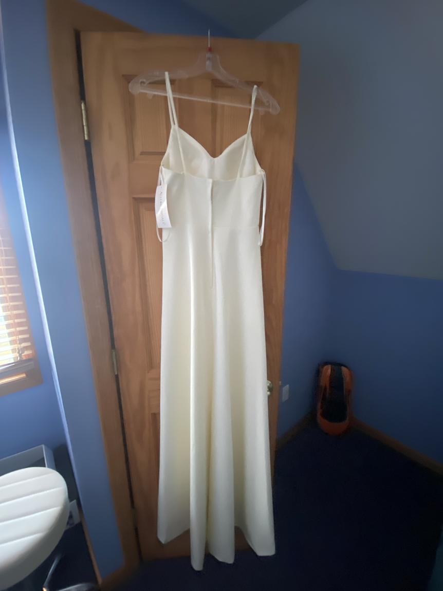 Allure Size 14 Bridesmaid Nude Side Slit Dress on Queenly