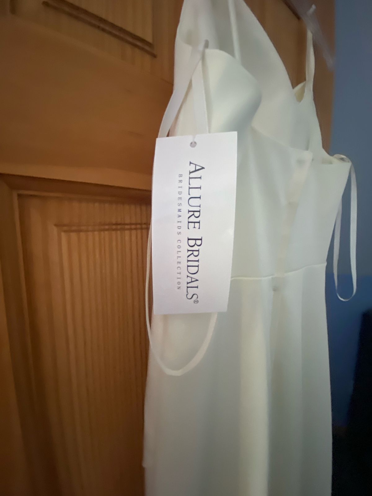 Allure bridals Size 4 Bridesmaid Nude Floor Length Maxi on Queenly