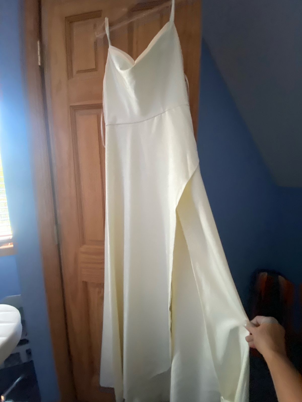 Allure bridal Size 6 Bridesmaid Nude Floor Length Maxi on Queenly