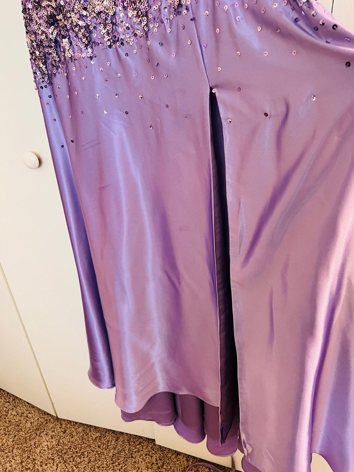 Blush Prom Size 8 Purple Side Slit Dress on Queenly