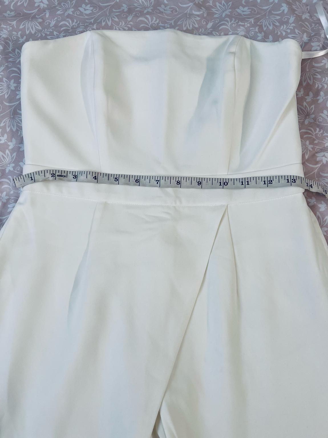 White house black market Size 4 White Formal Jumpsuit on Queenly