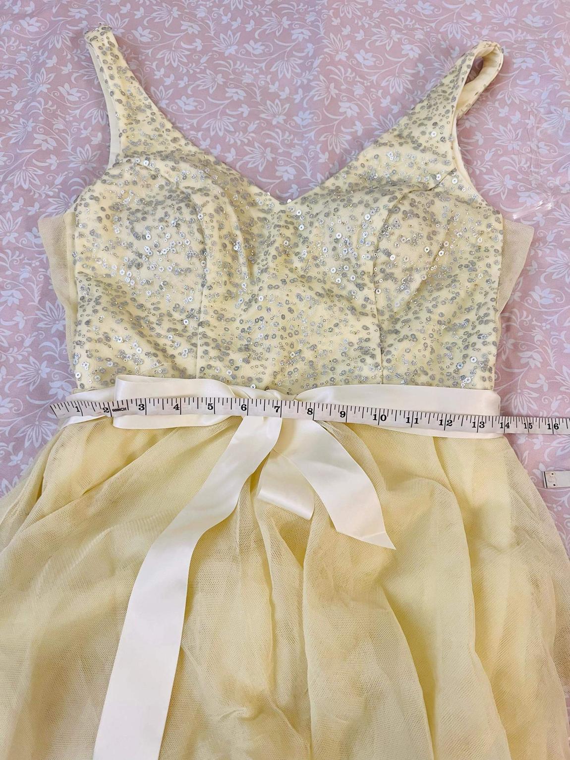 TeezeMe Size 8 Yellow A-line Dress on Queenly