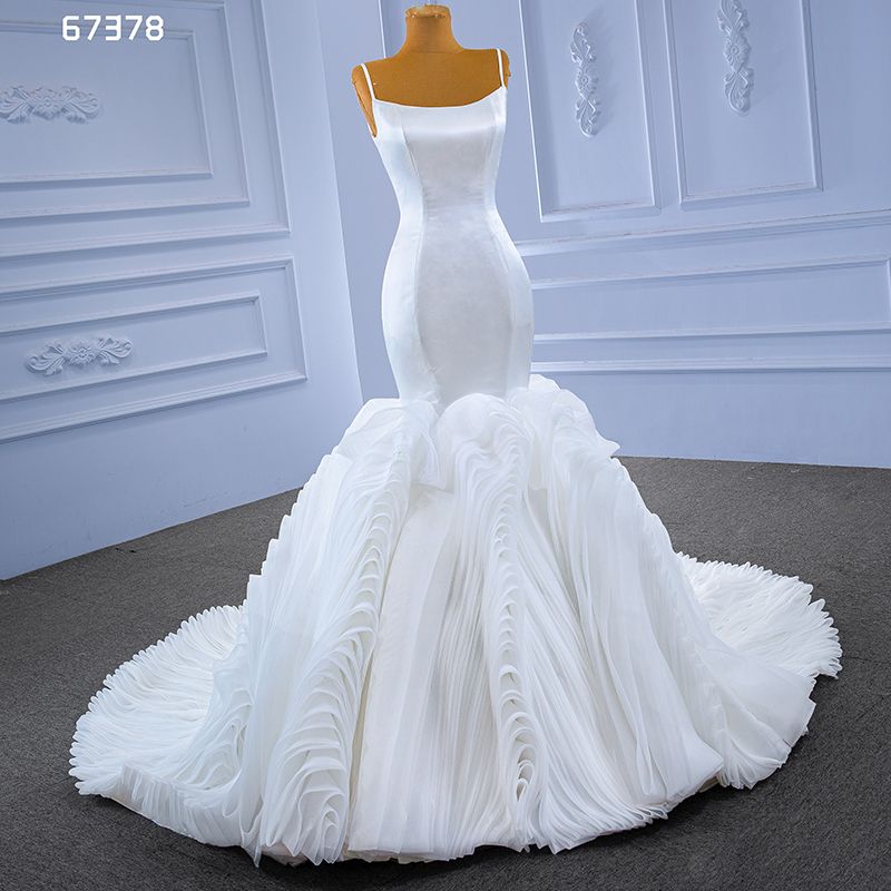 Size 6 Wedding High Neck Satin White Mermaid Dress on Queenly