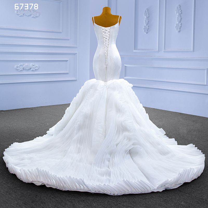 Size 6 Wedding High Neck Satin White Mermaid Dress on Queenly