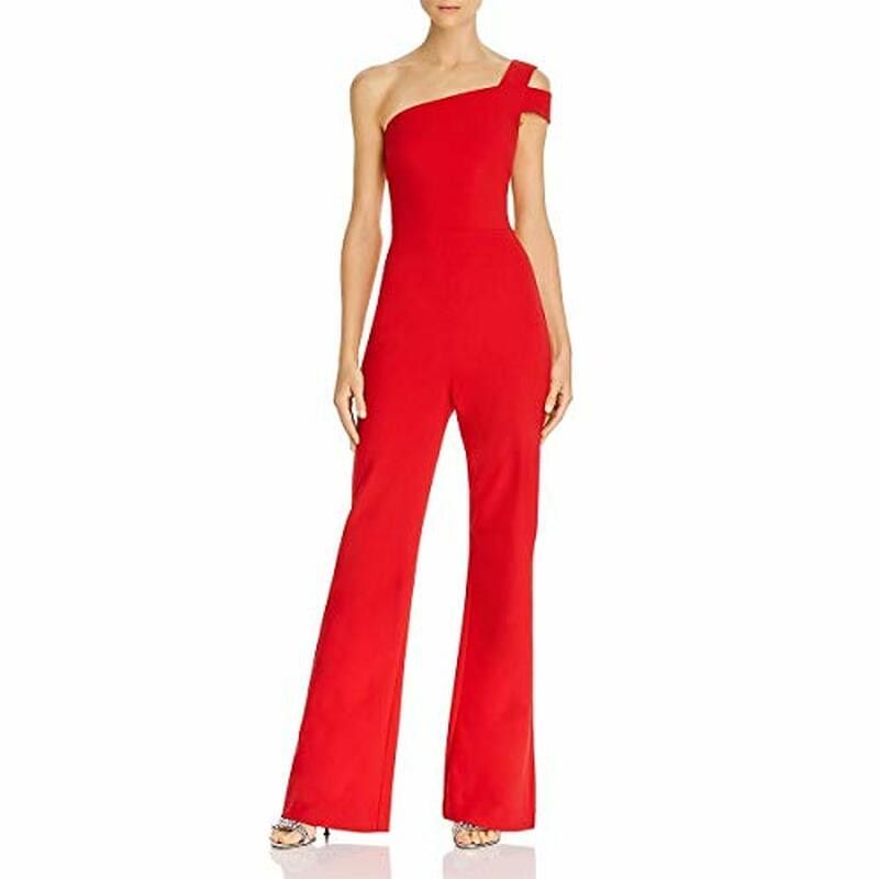 Likely Size 4 Pageant Interview Cap Sleeve Red Formal Jumpsuit on Queenly