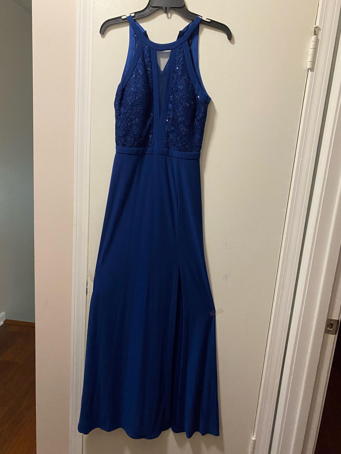 Size 6 Blue Floor Length Maxi on Queenly