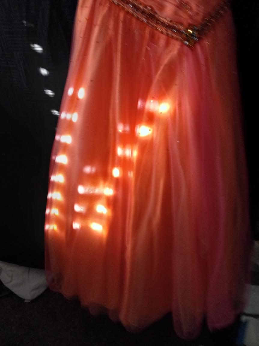 Size 6 Orange Ball Gown on Queenly