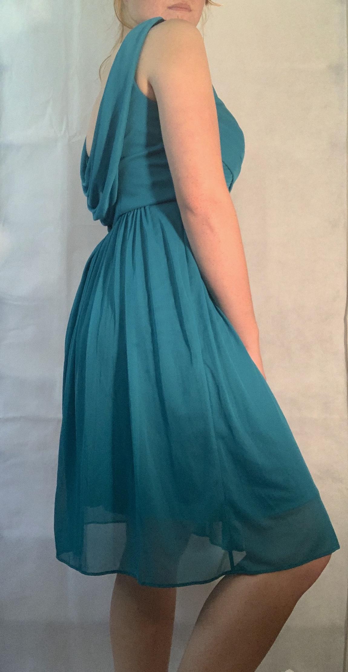 Size 6 Blue A-line Dress on Queenly