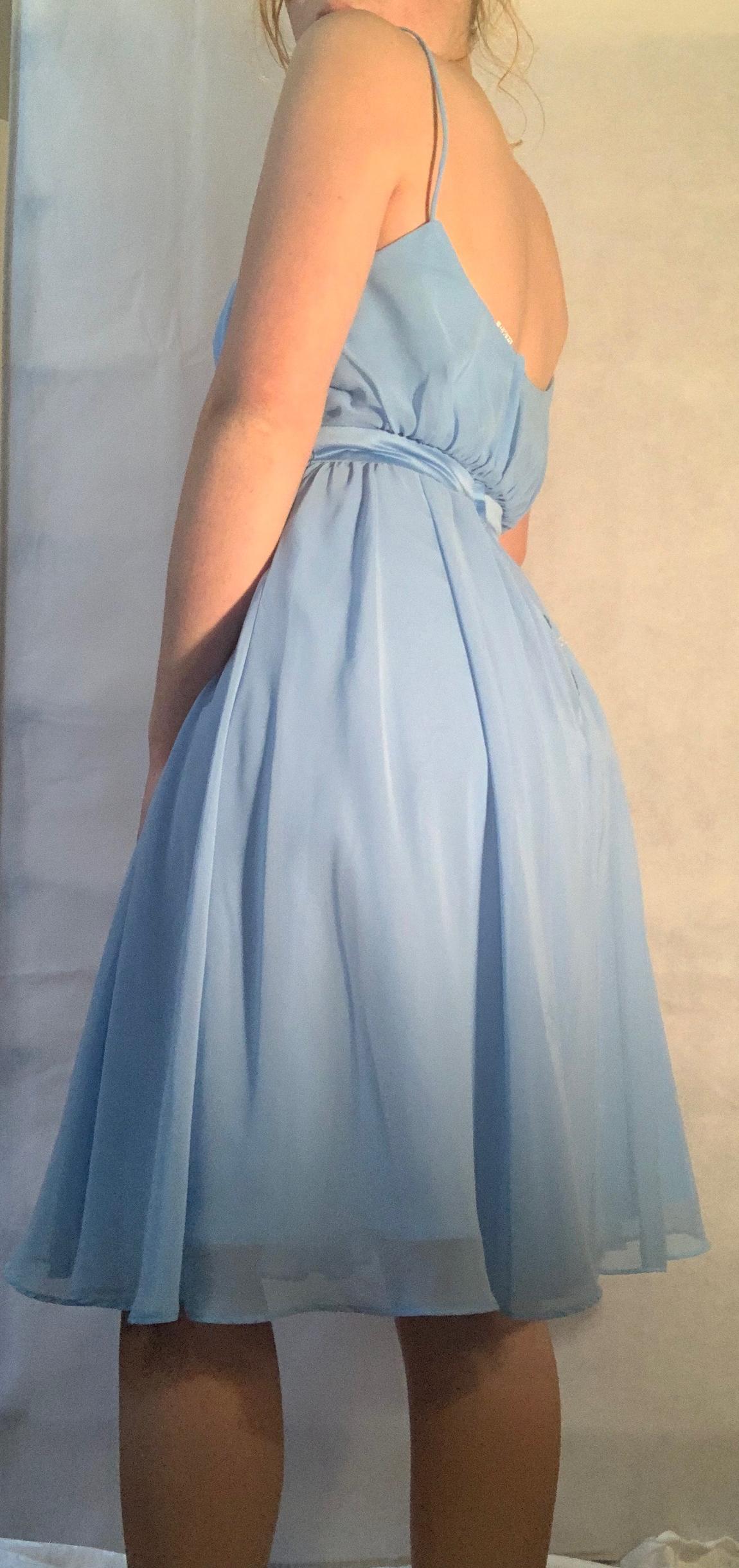 Size 6 Light Blue A-line Dress on Queenly