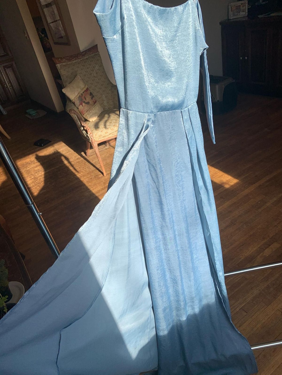 Size 0 Light Blue Side Slit Dress on Queenly