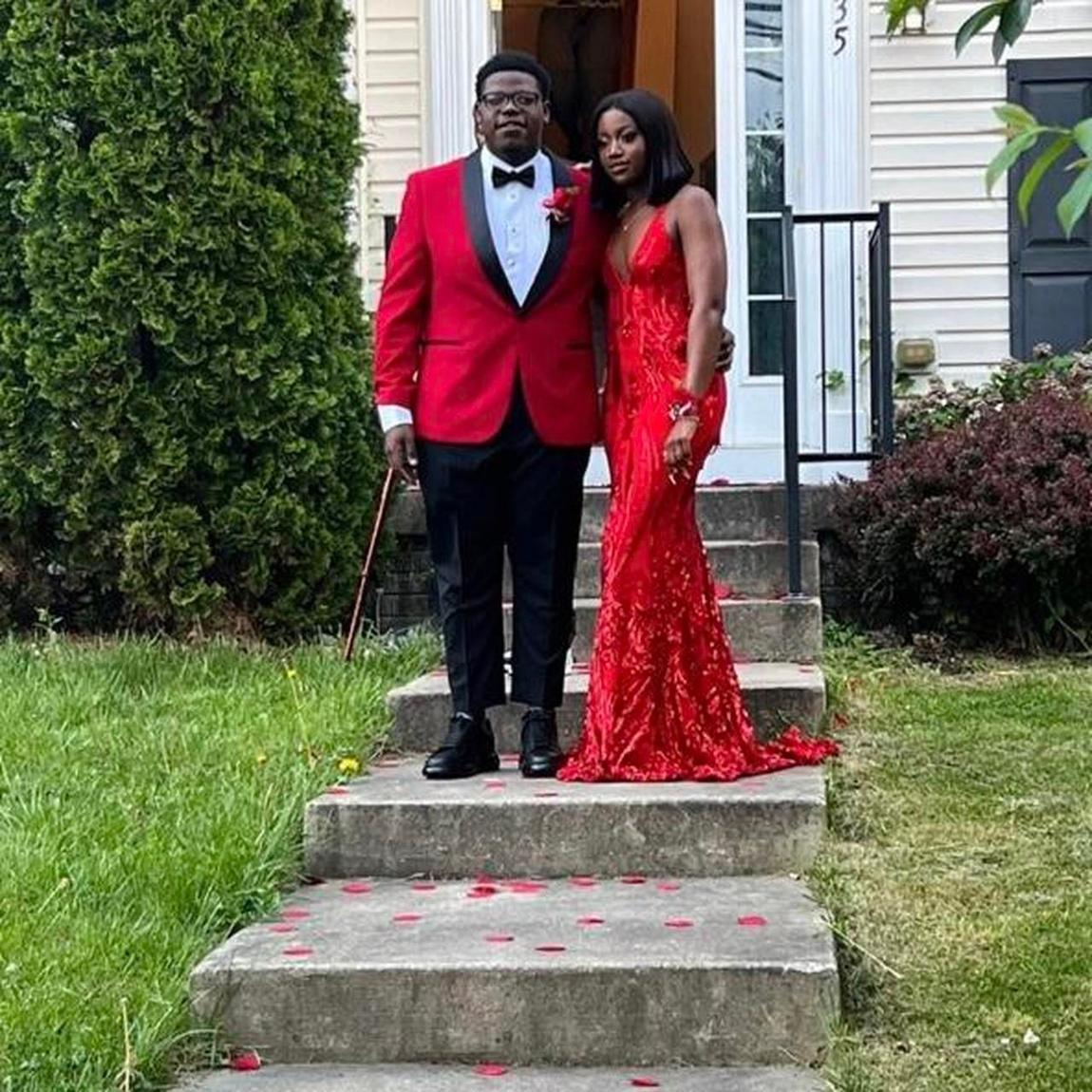 custom Size 6 Prom Red Mermaid Dress on Queenly