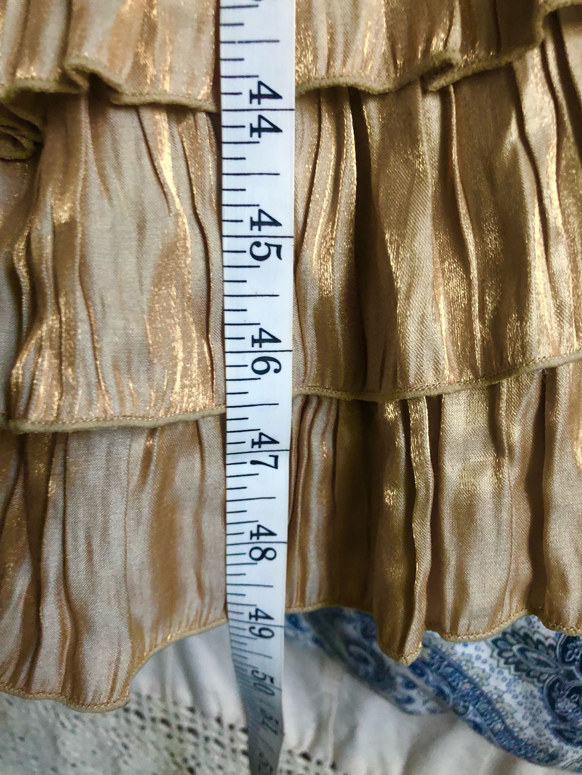 Size 12 Gold A-line Dress on Queenly