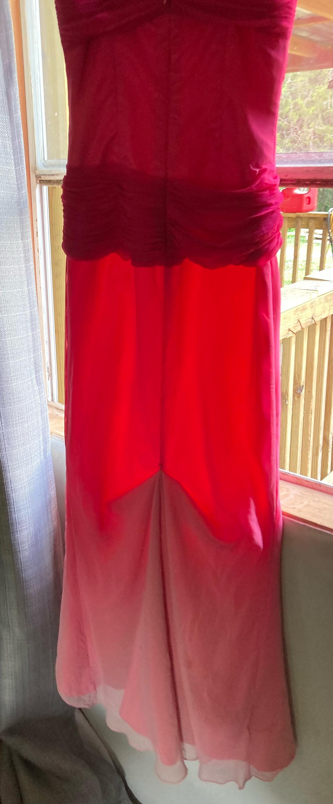 Size 4 Prom Strapless Sequined Hot Pink Floor Length Maxi on Queenly