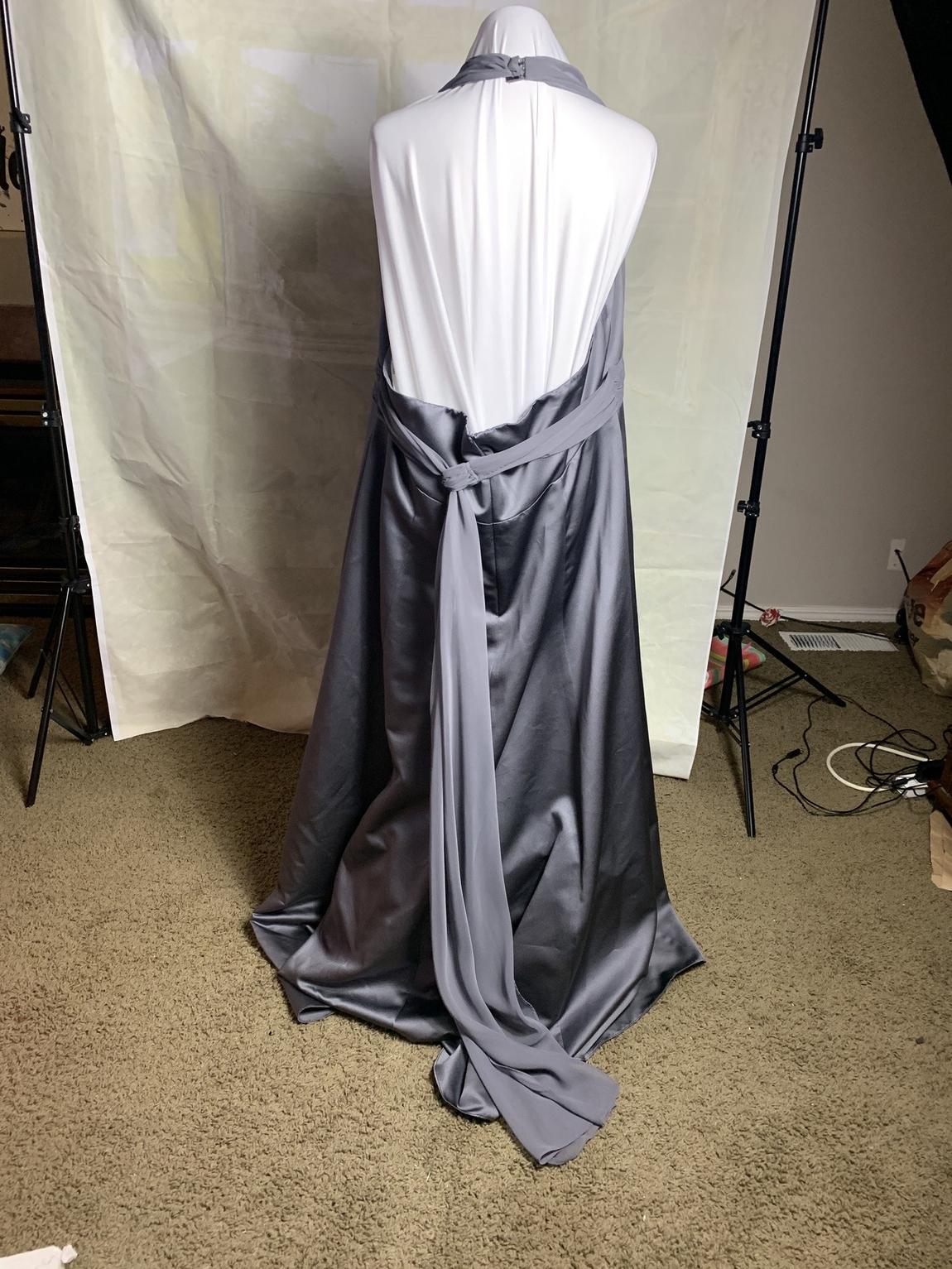 David's Bridal Silver Size 24 $300 A-line Dress on Queenly