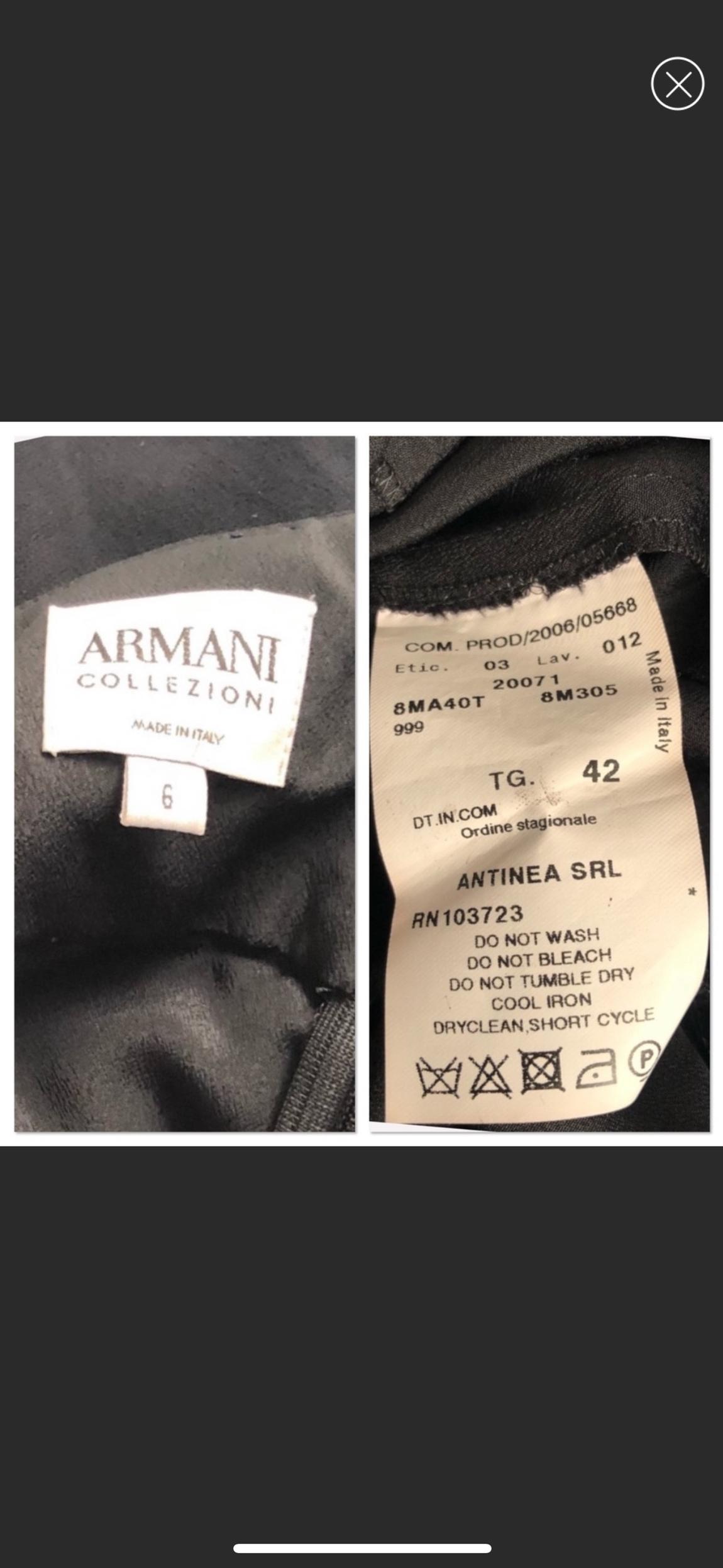 Armani Collezioni Size 6 Satin Black Floor Length Maxi on Queenly
