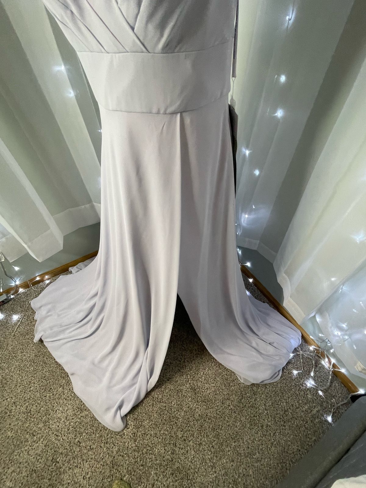 MoriLee Plus Size 16 Prom Blue Side Slit Dress on Queenly