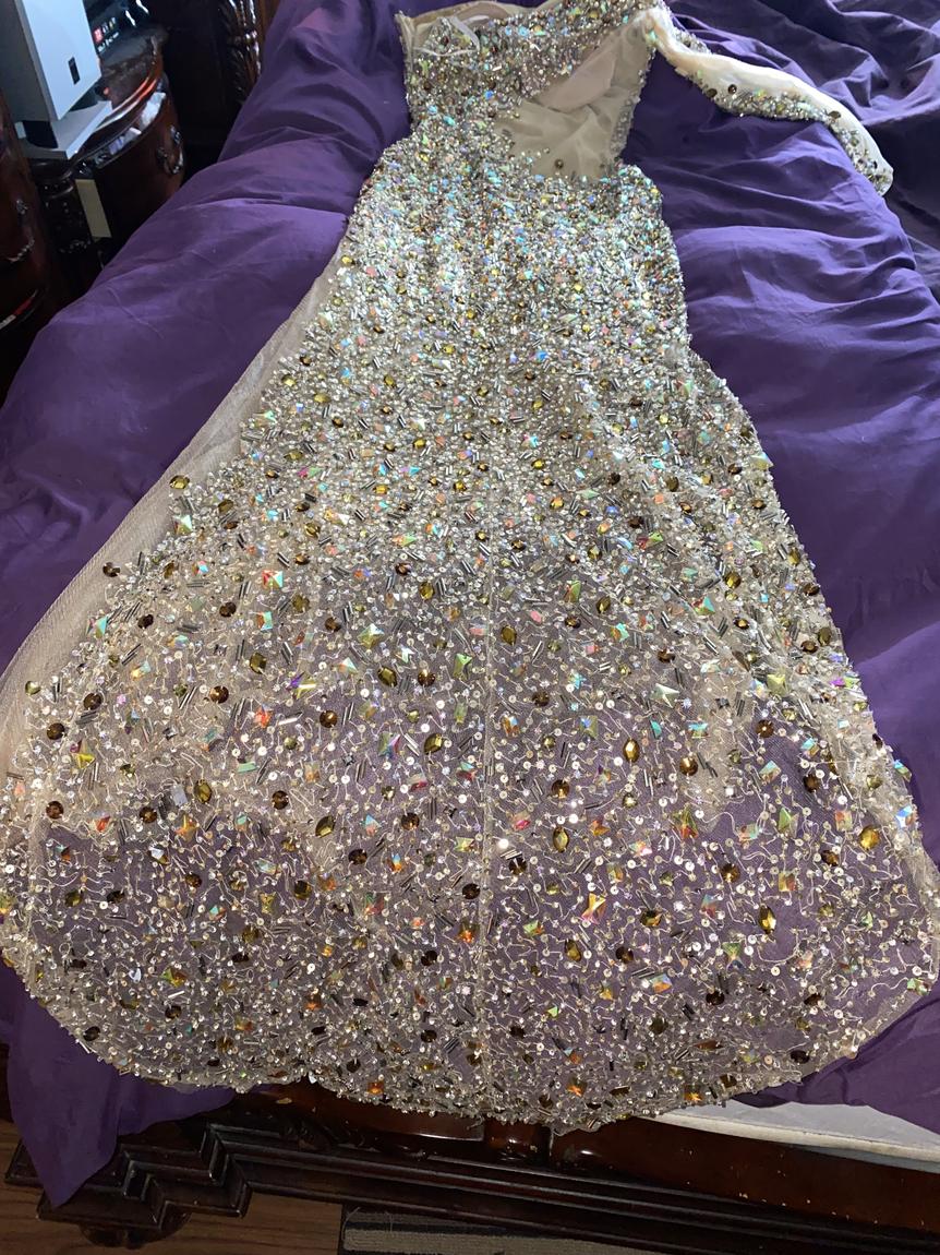 Mac Duggal Size 2 Pageant Sequined Gold Floor Length Maxi on Queenly